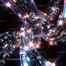 Futuristic Neon Light Trails in Abstract Digital Art