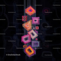 Colorful Geometric Shapes in Abstract Digital Art