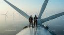Technicians Maintaining Wind Turbine at Wind Farm
