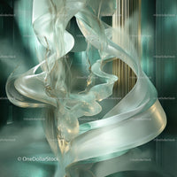 Ethereal Abstract Art with Flowing Shapes