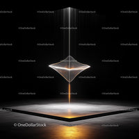 Futuristic Glowing Spiral in Dark Minimalistic Setting