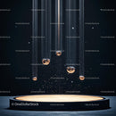 Dynamic Golden Spheres with Futuristic Glow