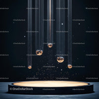 Dynamic Golden Spheres with Futuristic Glow