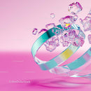 Floating Ice Cubes Against a Pink Background
