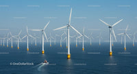 Offshore Wind Turbines in a Vast Ocean Landscape