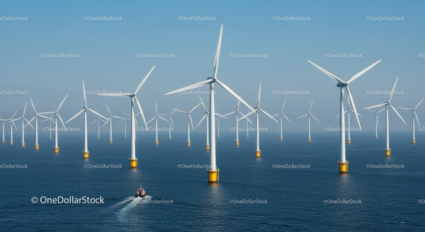 Morskie Turbiny Wiatrowe na Rozległym Oceanicznym Krajobrazie