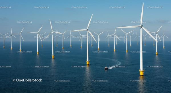 Morskie Turbiny Wiatrowe na Rozległym Oceanicznym Tle