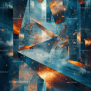 Futuristic Geometric Space with Dynamic Lighting