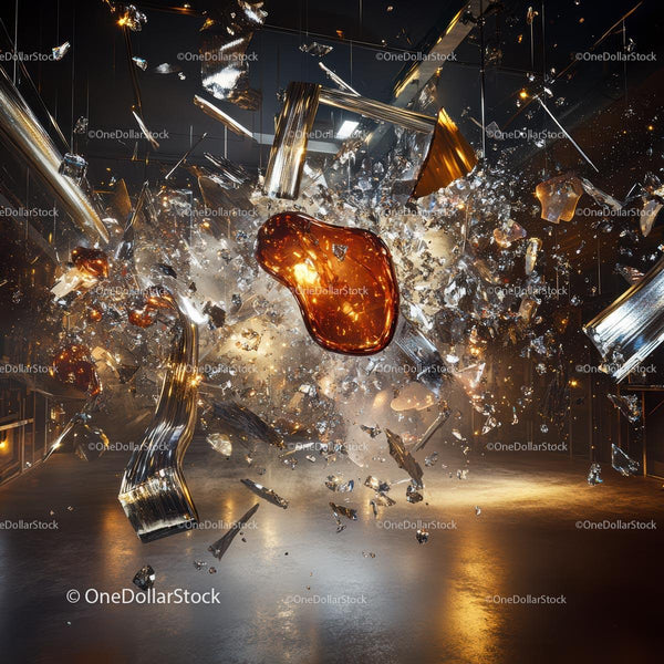 Dynamic Explosion of Shattered Glass in Abstract Space