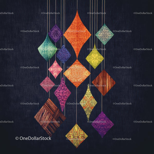 Vibrant Textile Kites with Geometric Patterns