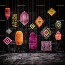 Vibrant Geometric Shapes on Textured Background