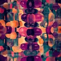 Abstract Geometric Pattern with Vibrant Purple and Orange Hues