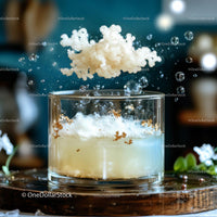 Dynamic Bubble Experiment with Floating Particles