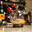 Exploding Bubbles Around Glass Sphere in Dynamic Kitchen Scene