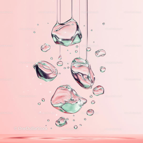 Floating Pink Bubbles in Abstract Motion