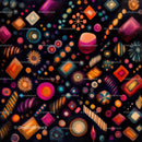 Vibrant Abstract Art with Geometric Shapes