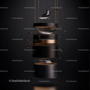 Luxurious Black and Gold Cosmetic Packaging Design