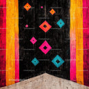 Vibrant Geometric Abstract Art with Bold Colors
