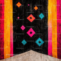 Vibrant Geometric Abstract Art with Bold Colors