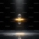 Futuristic Glowing Orbs in Space Ambiance
