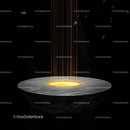 Futuristic Floating Disc with Glowing Center