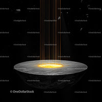 Futuristic Floating Disc with Glowing Center
