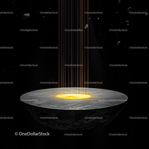 Futuristic Floating Disc with Glowing Center
