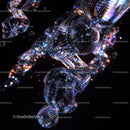 Futuristic Iridescent Abstract Art with Reflective Surfaces