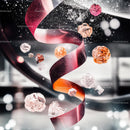 Colorful Ribbon and Crystals in Dynamic Abstract Design