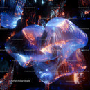 Futuristic Neon Light Art with Dynamic Flowing Shapes