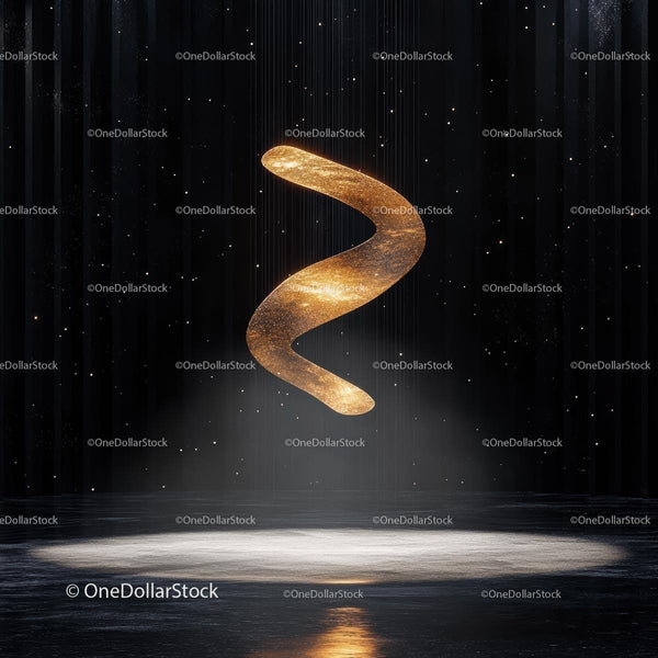 Golden Spiral in Mystical Dark Space