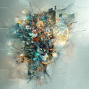 Dynamic Abstract Digital Illustration with Geometric Shapes