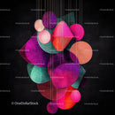 Vibrant Abstract Composition with Geometric Shapes