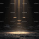 Golden Beams of Light in a Dark Abstract Setting