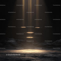 Golden Beams of Light in a Dark Abstract Setting