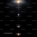 Mystical Cosmic Light Beam in Deep Space