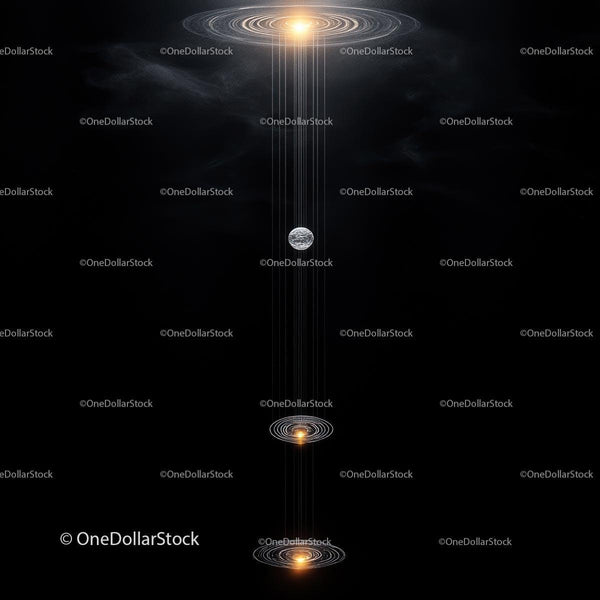 Mystical Cosmic Light Beam in Deep Space