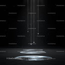 Futuristic Geometric Shapes with Light Reflection