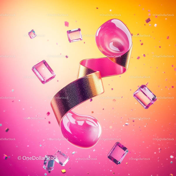 Vibrant Abstract Art with Geometric Shapes
