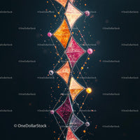 Vibrant Geometric Pattern with Sparkling Accents