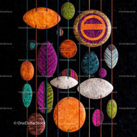 Colorful Abstract Geometric Pattern with Vibrant Shapes