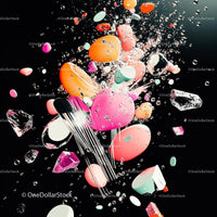 Vibrant Bubbles in Surreal 3D Abstract Composition