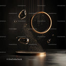 Abstract Golden Art with Black and Gold Elegance