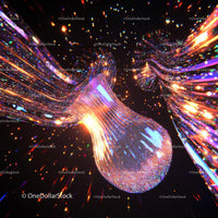 Vibrant Abstract with Luminous Sparkling Swirls