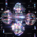 Futuristic Abstract Art with Glass Reflections