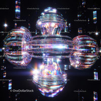 Futuristic Abstract Art with Glass Reflections
