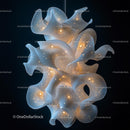 Elegant Sculptural Lamp with Soft Glowing Light