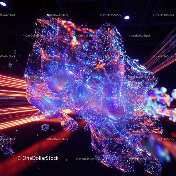 Futuristic Neon Abstract with Dynamic Lights