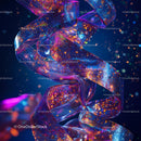 Holographic Glitter Ribbon with Iridescent Sparkle