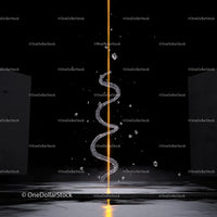 Mystical Spiral with Glowing Light Beam
